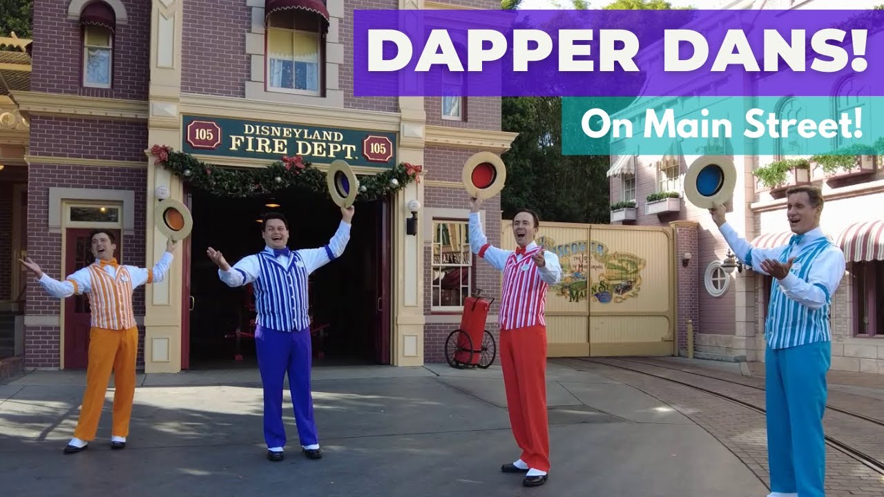 Dapper Dans Performing on Main Street USA at Disneyland - November 2021