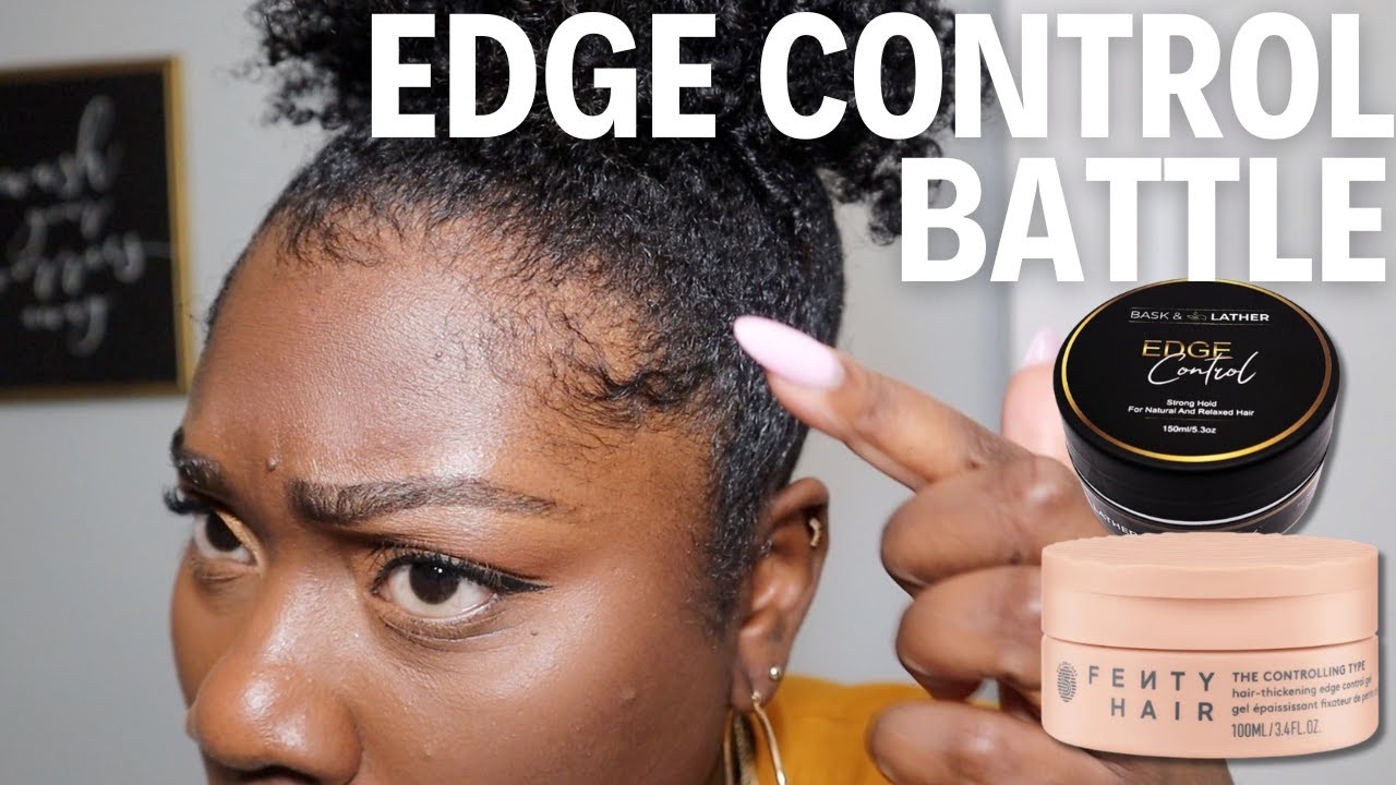 Testing Edge Control on Natural Hair! | Bask & Lather and Fenty Hair