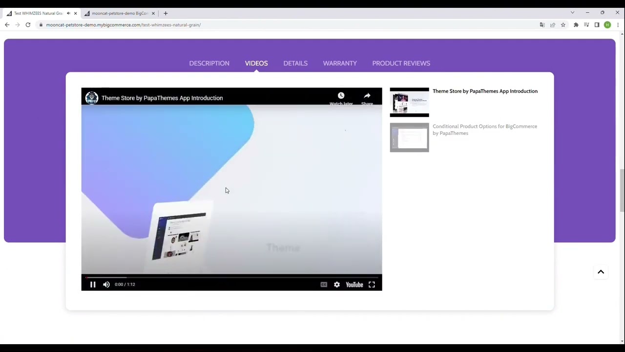 Mooncat themes feature - Videos on Image Gallery