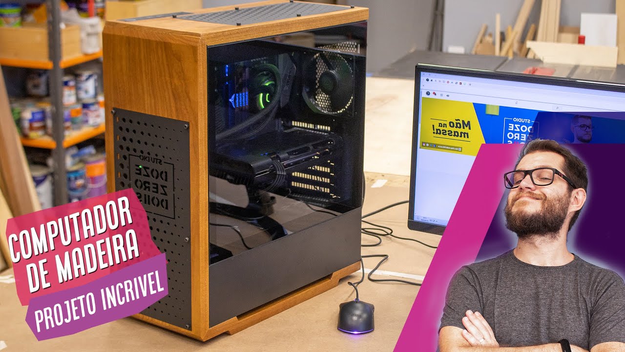 Fiz um PC incrível de madeira - amazing wooden PC casemod