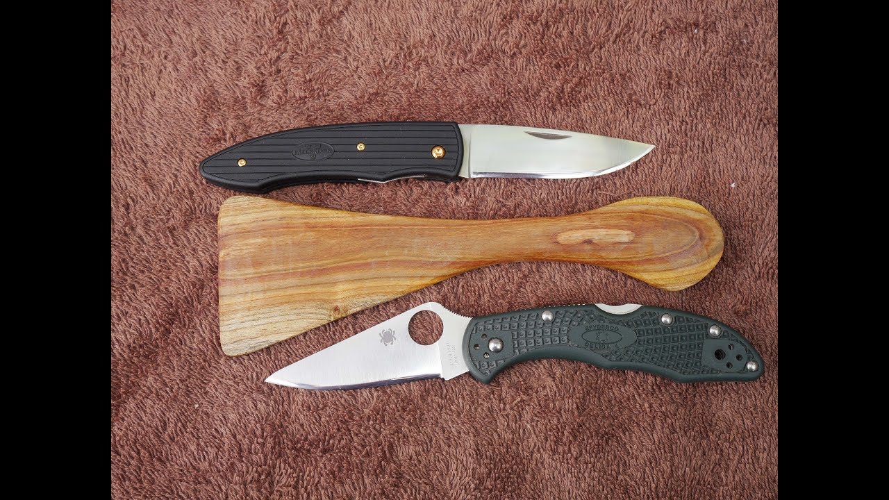 Spyderco Delica & Fallkniven  PC...... Knife finishing side by side