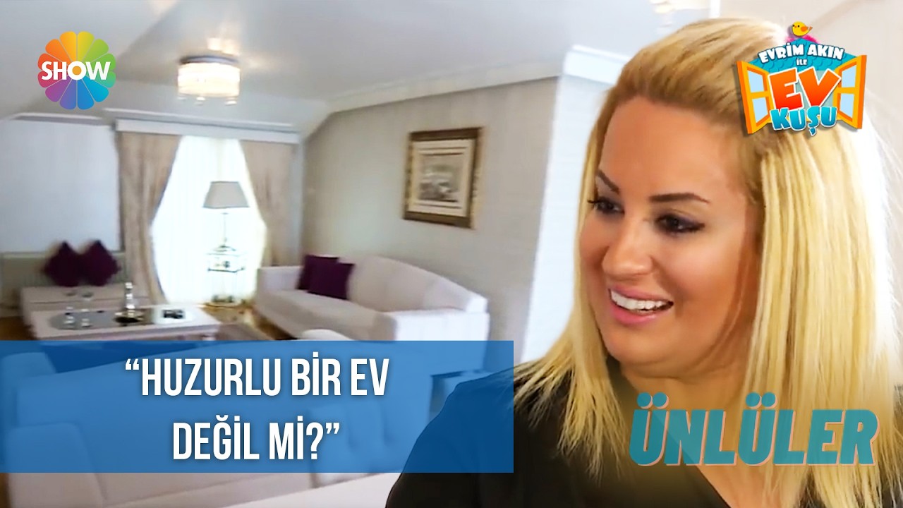 Sinem Yıldız'ın beyaz tonlu salon dekorasyonu!