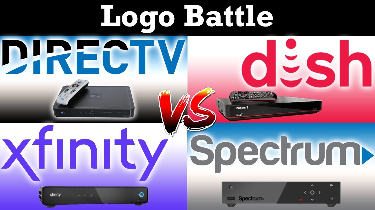 DirecTV VS Dish Network VS Xfinity VS Spectrum - Logo Battle