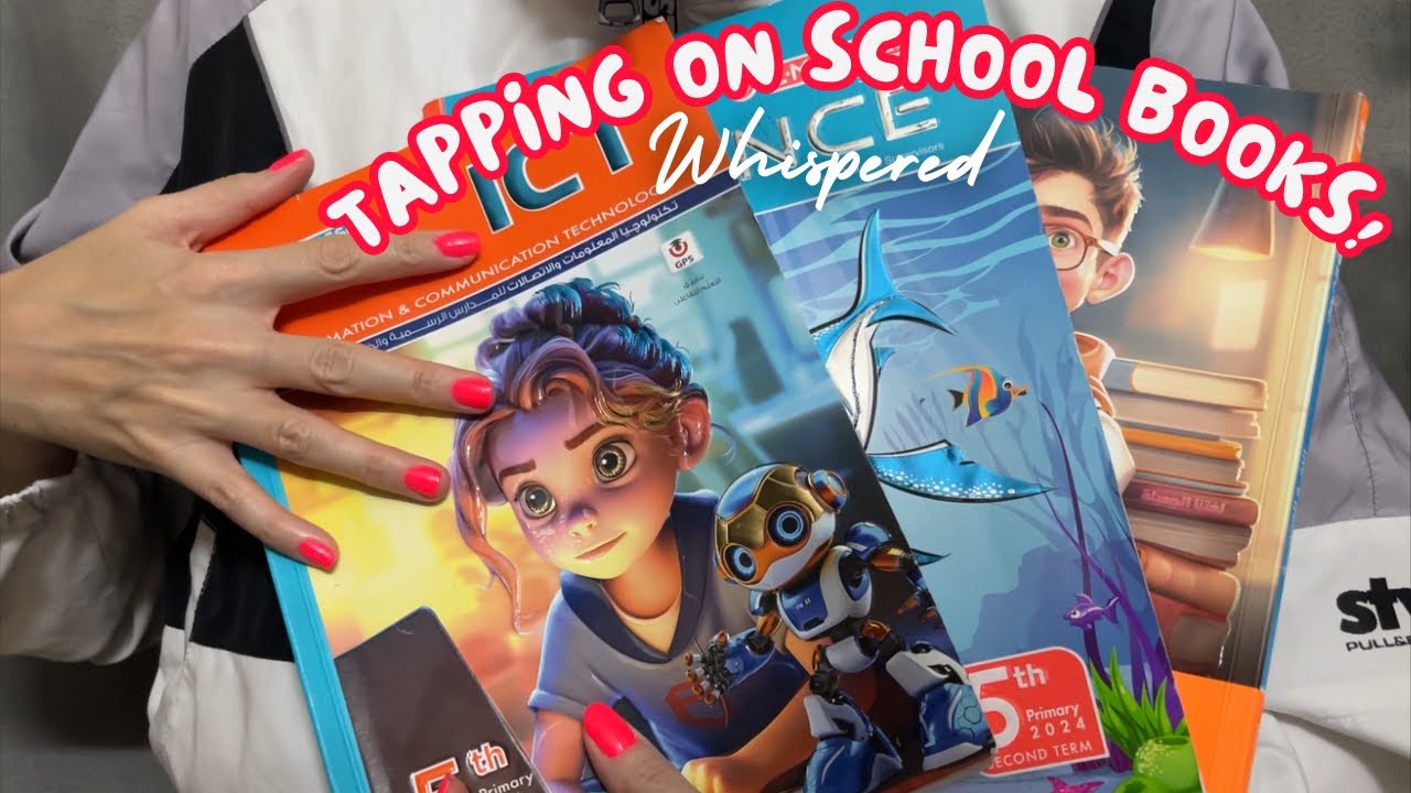 ASMR * School Book Tapping & Scratching * Tracing * Whispered * ASMRVilla