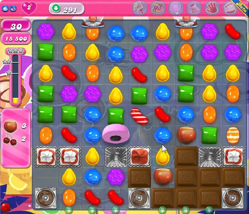 Candy Crush Saga Level 291 - 3 Star - no boosters