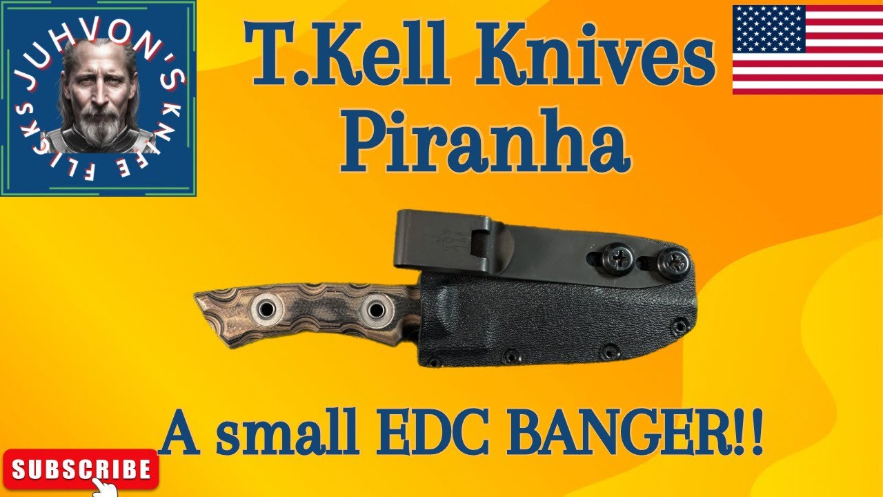 A Veteran owned USA Made Knife Company. T.Kell Knives Piranha EDC Fixed Blade! PreOrder Open!!