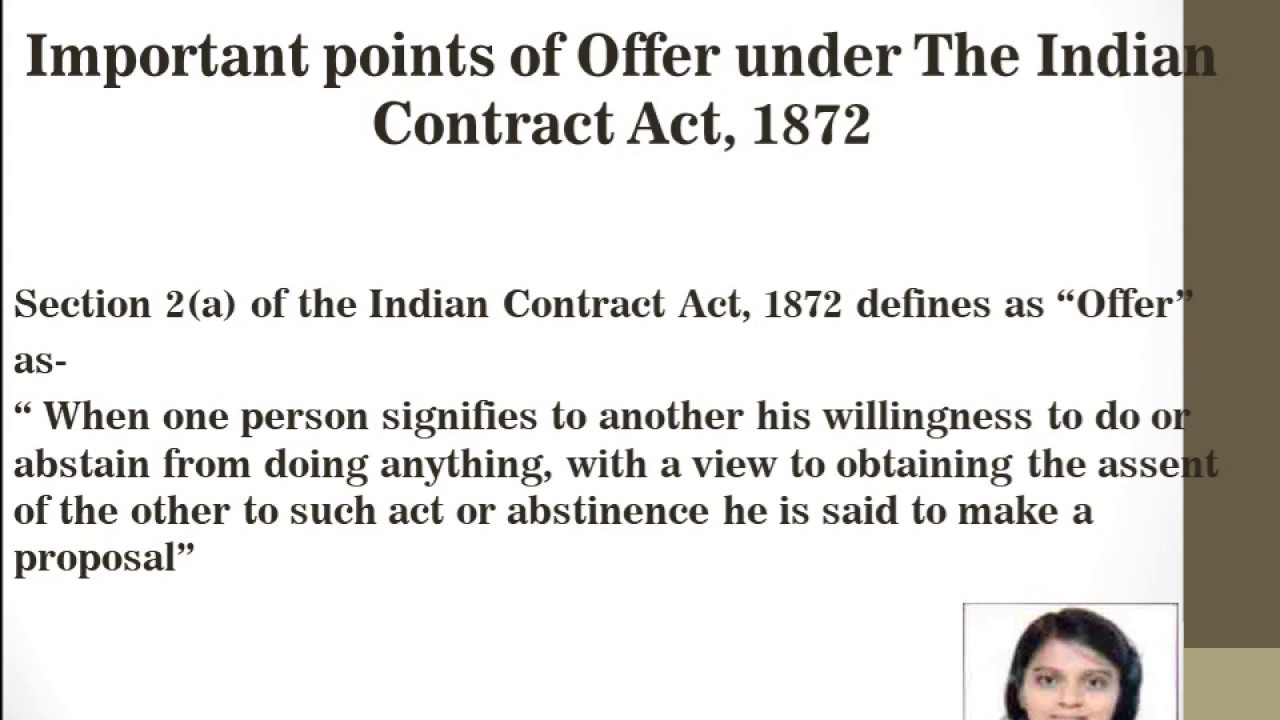 21. Important points of Offer under Indian Contract Act, 1872 #IndianContractAct1872