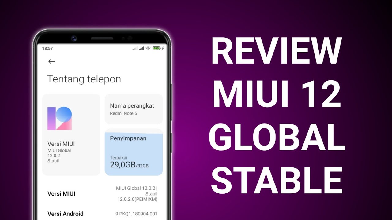 REVIEW MIUI 12 GLOBAL STABLE OFFICIAL REDMI NOTE 5 PRO WHYRED