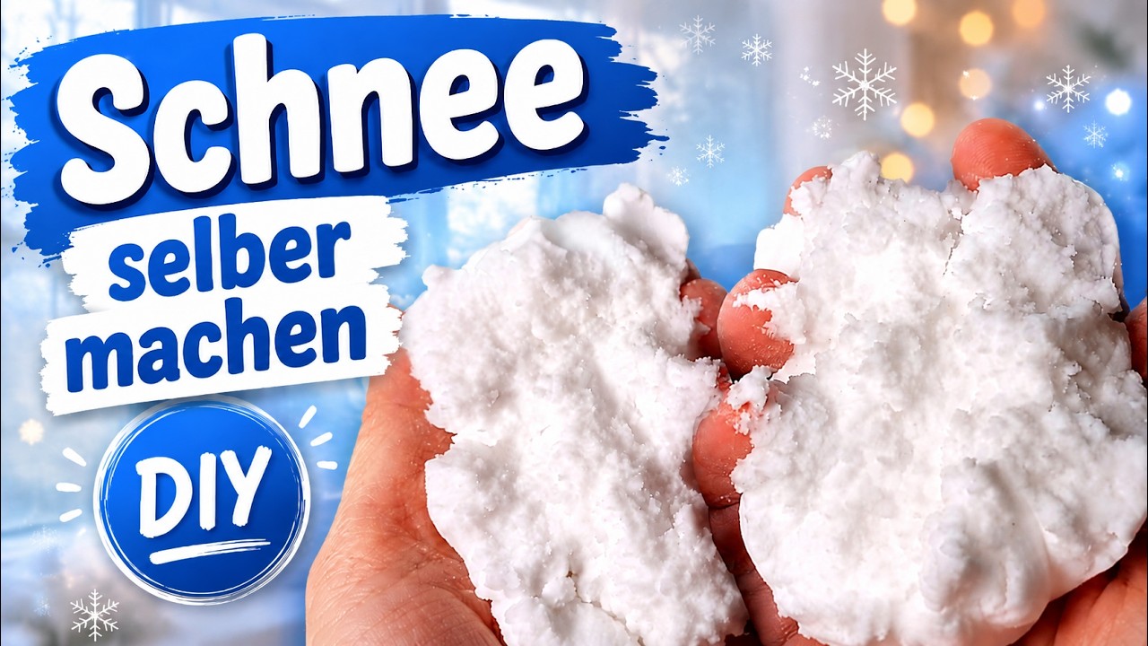 Schnee im Kinderzimmer? Du brauchst nur Rasierschaum und Natron ... ❄️