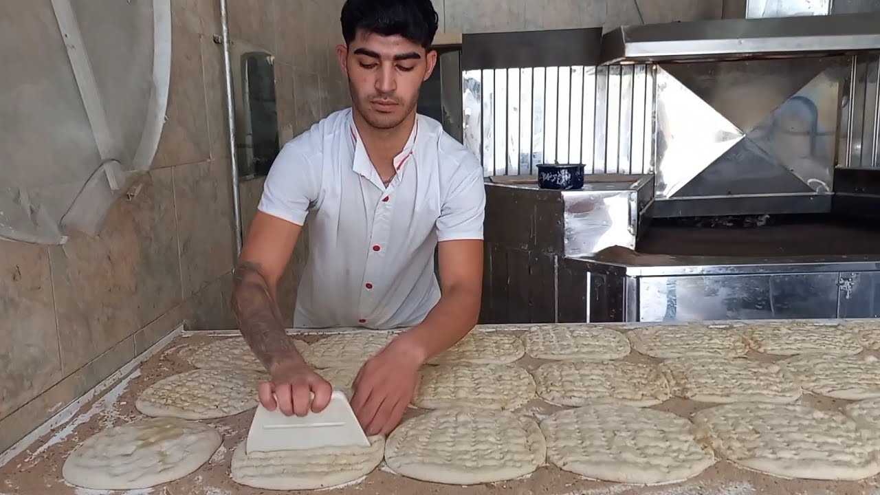 baking bread barbari | young baker baking delicious barbari bread | bread recipe
