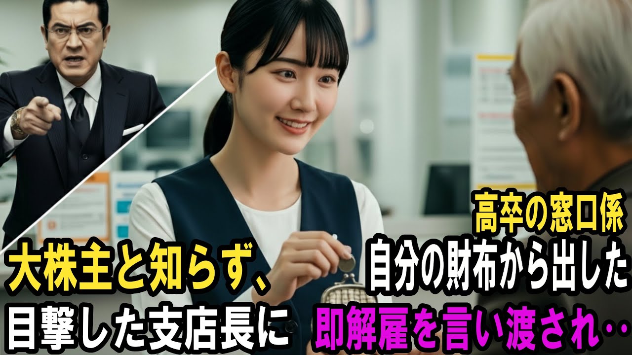 大株主と知らず、小銭が足りない老人に「自分の財布」から出した高卒の窓口係。目撃した支店長に即「解雇」された直後…