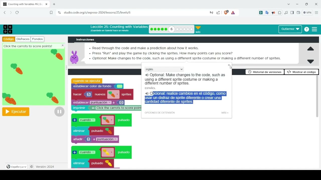 ✅✔ Lección 25 Counting with variables ✔✅👌 Tutorial 100% [Completo] y Rápido 2024