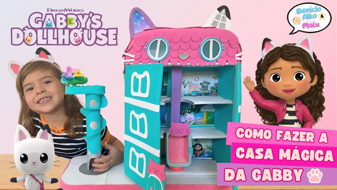 Casa Mágica da Gabby! | A CASA MÁGICA DA GABBY! | Building Gabby's Dollhouse | DIY
