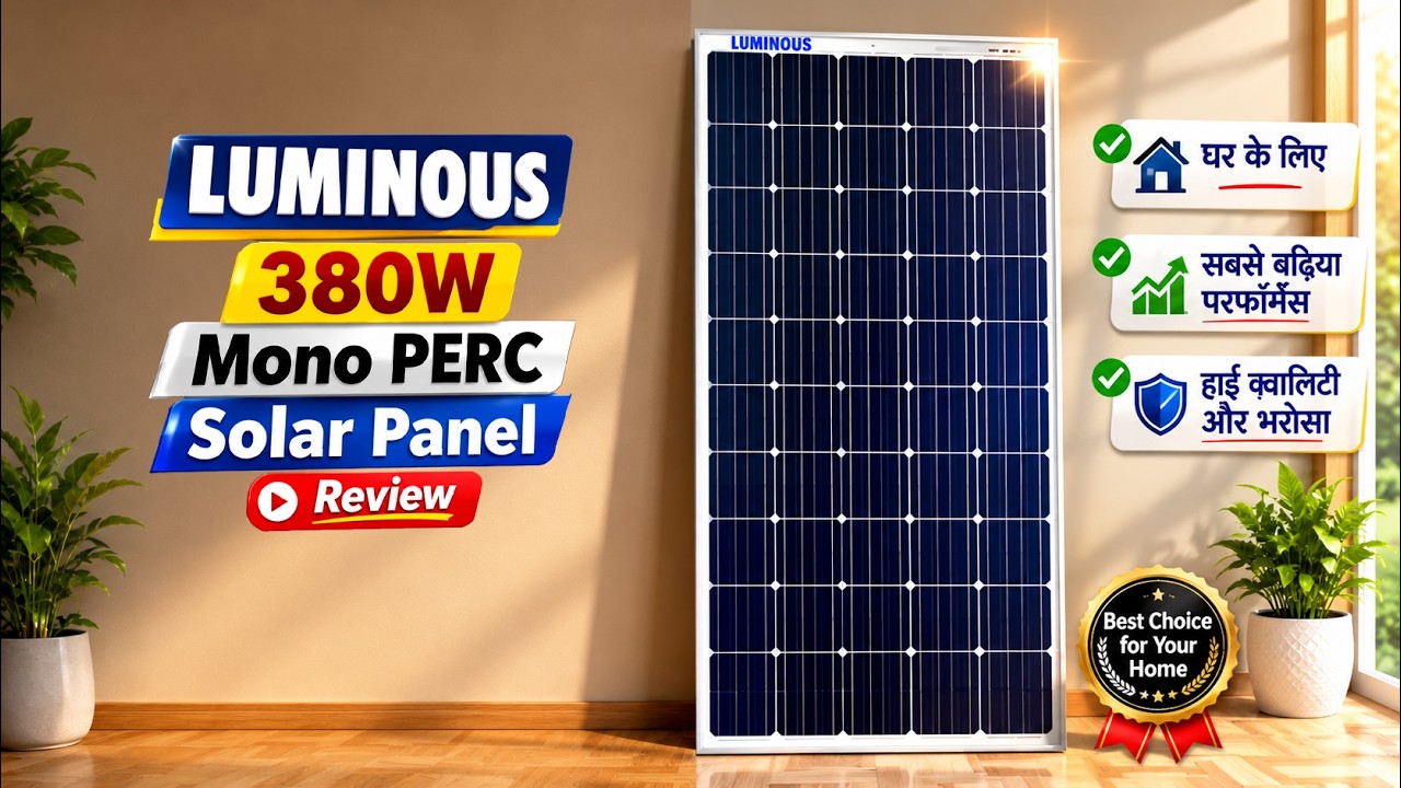Luminous 380w Mono PERC Solar Panel Review |  Best Solar Panel For Home