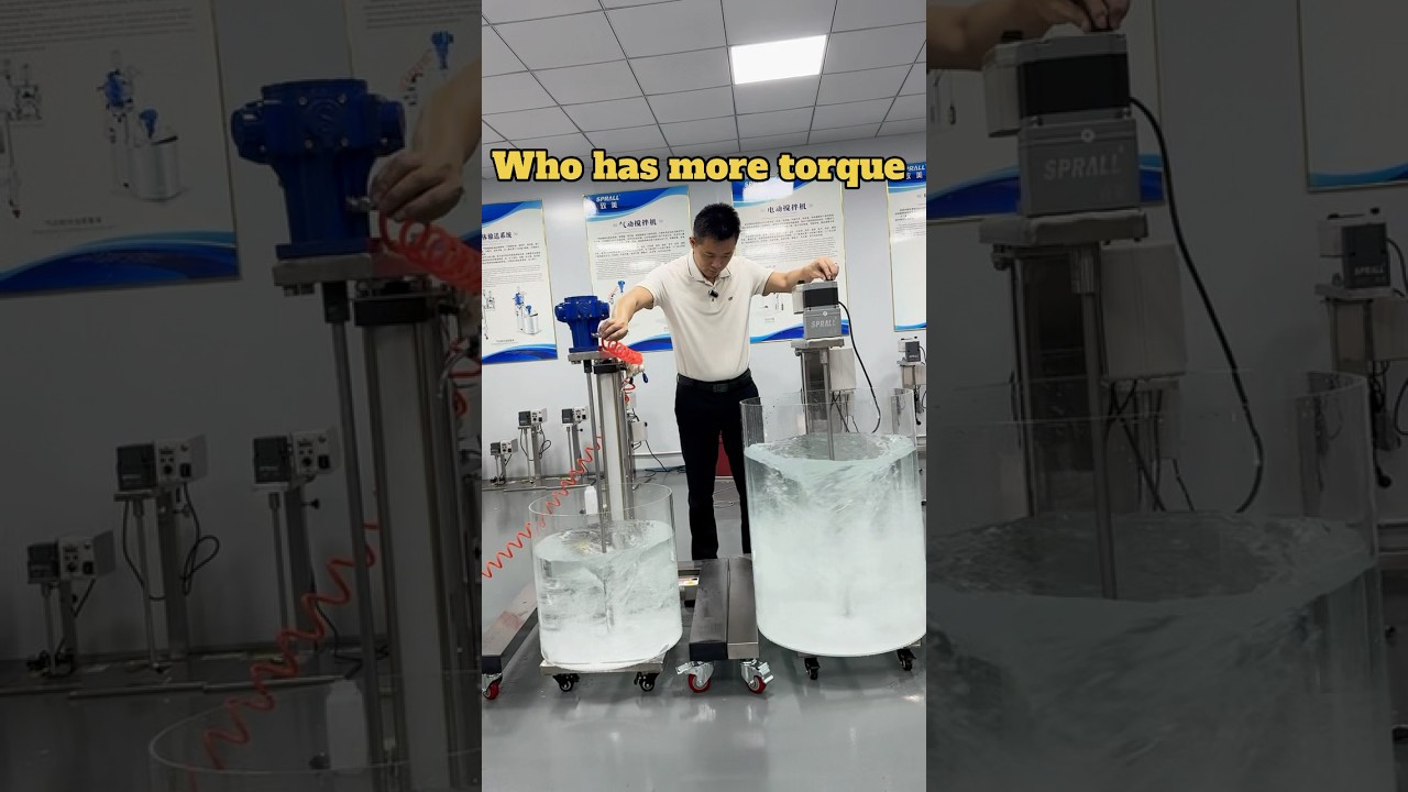 #agitator#mixers#airmixer Why use different drive methods? Pneumatic mixer vs. electric mixer.