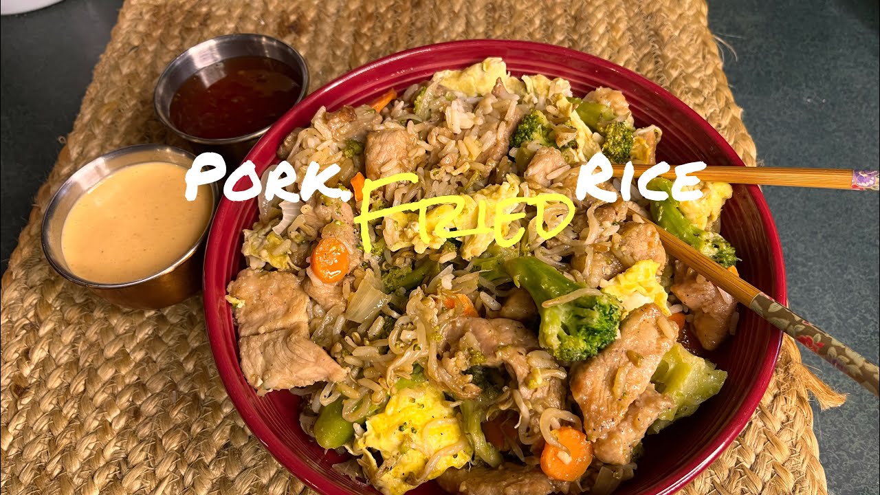 HOW TO COOK PORK FRIED RICE W/ VEGGIES #cookingwithjudycaldwell #chinesefood 
