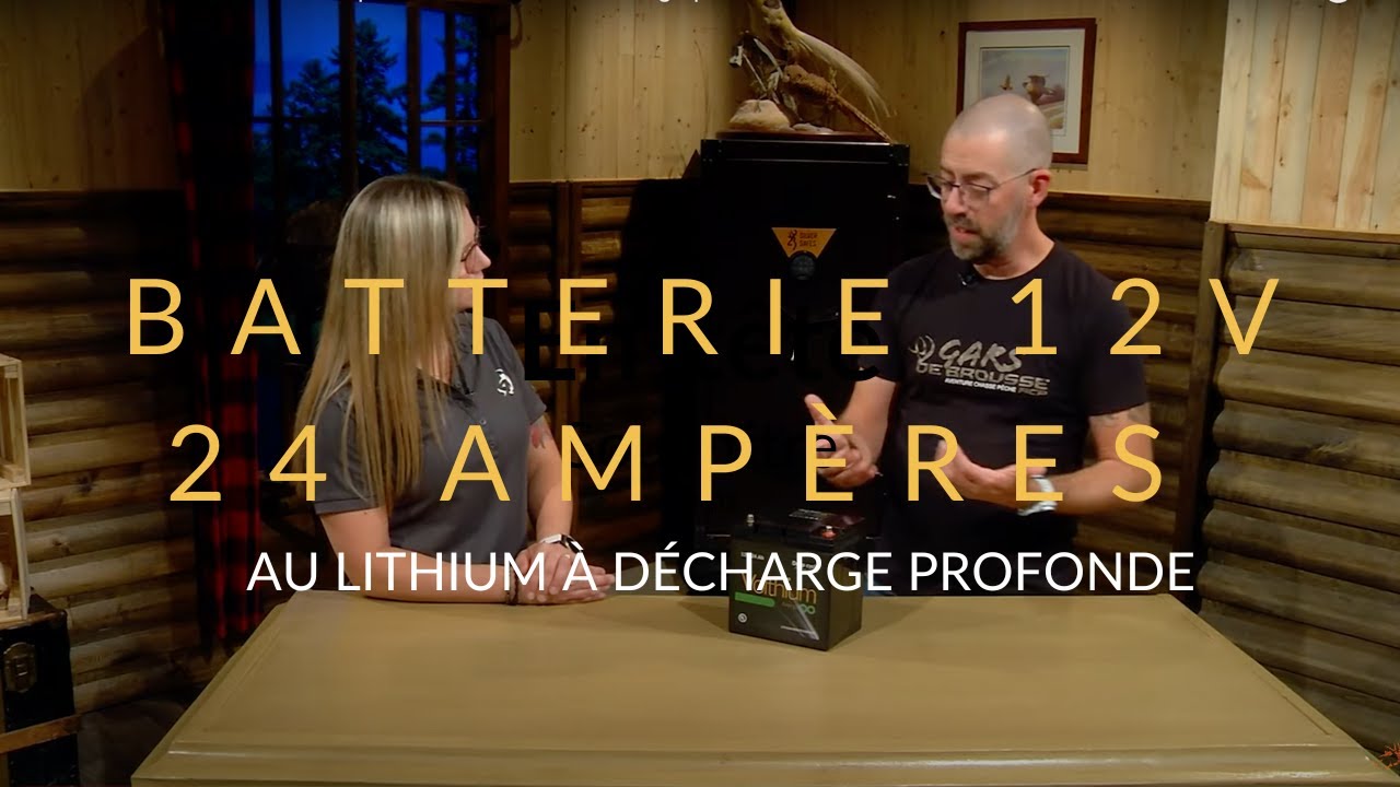 Batterie 12V 24 ampères au lithium à décharge profonde