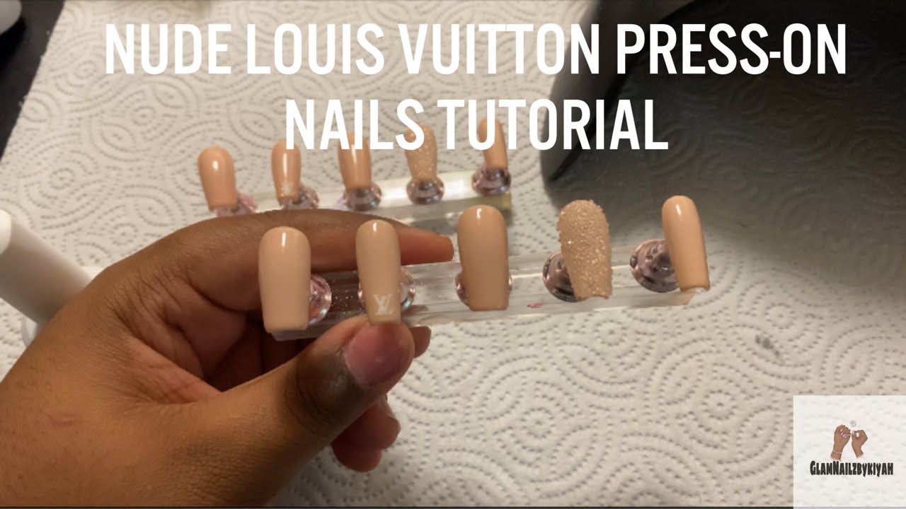 Nude LV Press-ons|Nail Tutorial|Glam Nailz by Kiyah