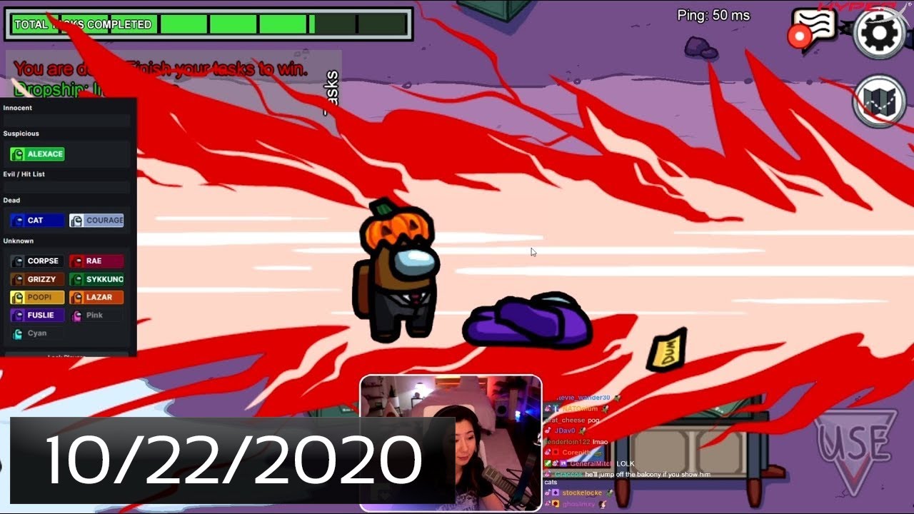 [10/22/2020] among us w/ sykkuno, corpse, rae, poki, pokis bro, courage, lazarbeam, muselk, nadeshot