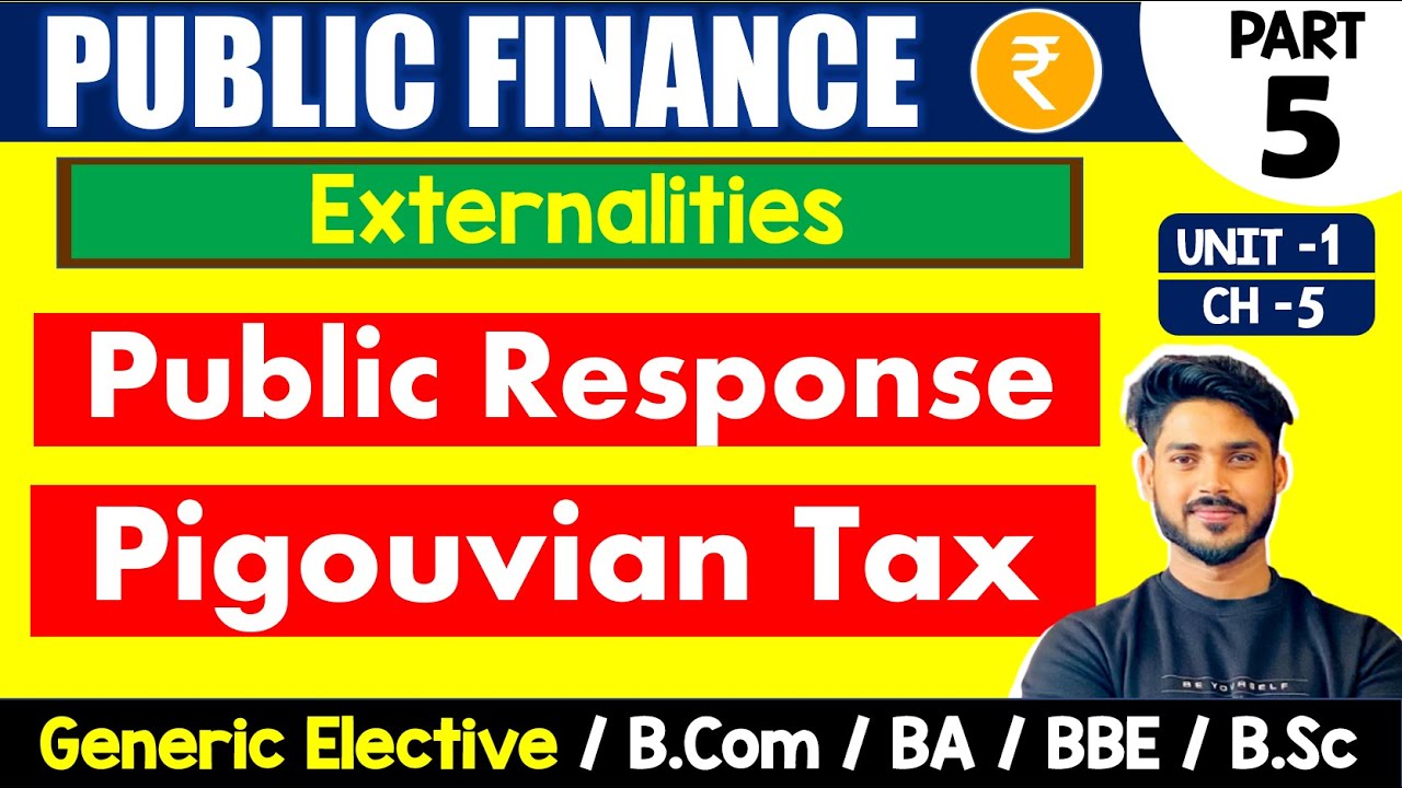 Pigouvian Tax | Public Response | Externalities | Public Finance GE | B.com H GE & BA, Sem 4 & Sem 6