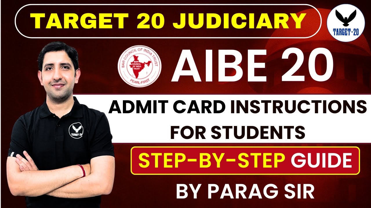 AIBE 21 Admit Card Out | AIBE21 Exam Admit Card Instructions for Students | Step-by-Step Guide