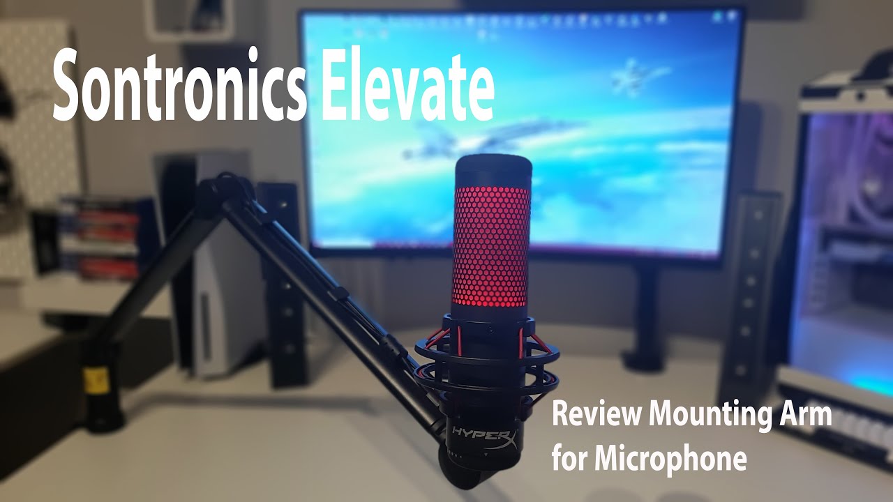 Sontronics Elevate Microphone Boom Arm plus HyperX QuadQuast