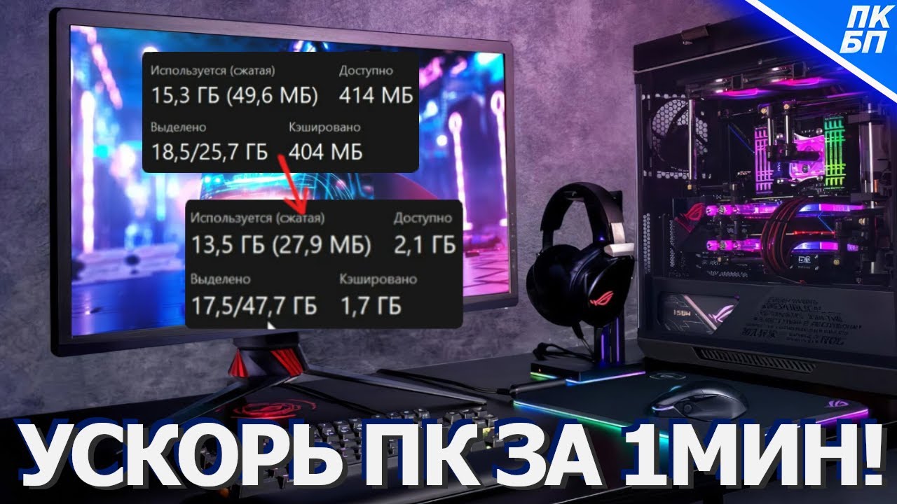 Ускорить ПК с 8/16 ГБ ОЗУ? УВЕЛИЧЬ Файл Подкачки