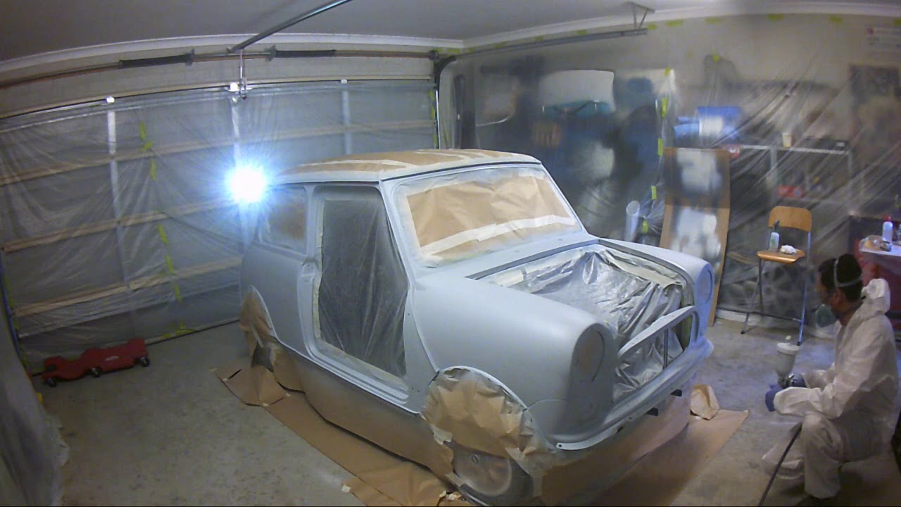 Morris Mini Cooper S restoration - Primer coat EP008