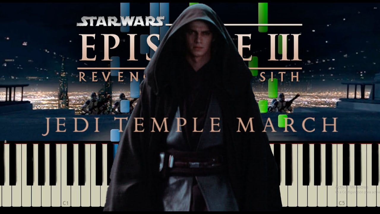 Star Wars III - Jedi Temple March | Tema de la Orden 66 (Parte 1/2) (Piano Tutorial + Partitura)