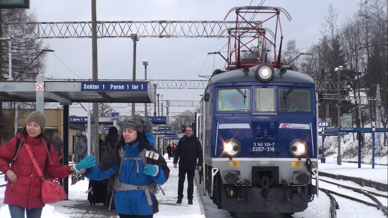 Krupówki + przyjazd pociągów z Warszawy do Zakopanego - 04.02.2016