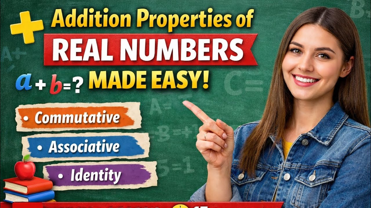 Properties Of Real Numbers Under Addition | Explain Step By Step 