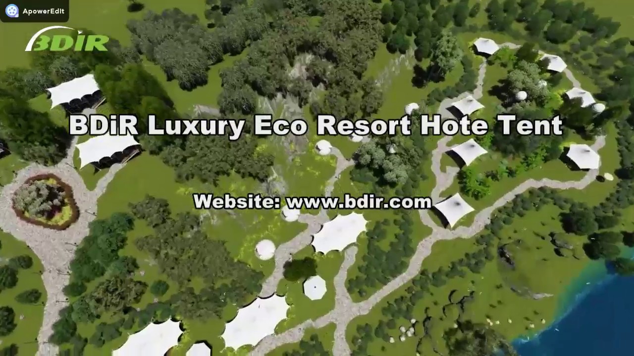 BDiR Luxury Eco Resort Hotel Tent 3D Model Design and Build