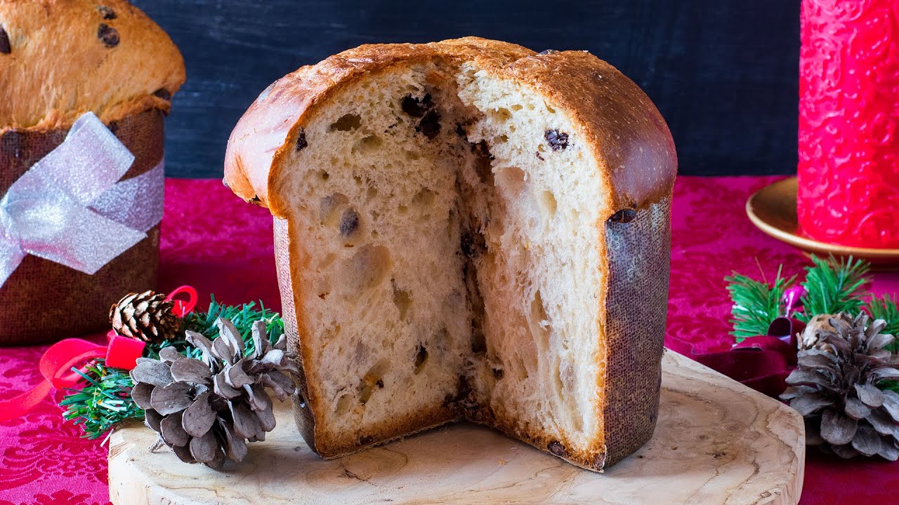 Panettone con pepitas de chocolate