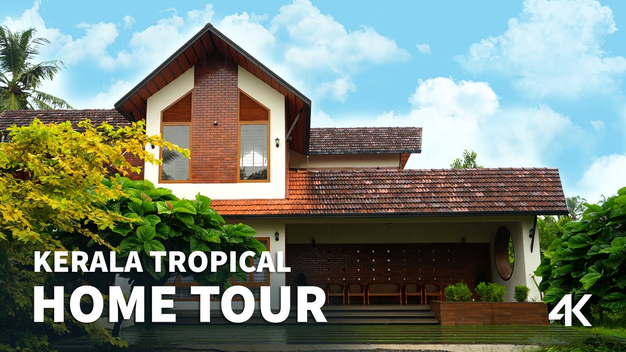മഴ ആസ്വദിക്കാം! ട്രോപ്പിക്കൽ ഡിസൈനിൽ ഒരു കിടിലൻ വീട് | Kerala Tropical Design Home Tour
