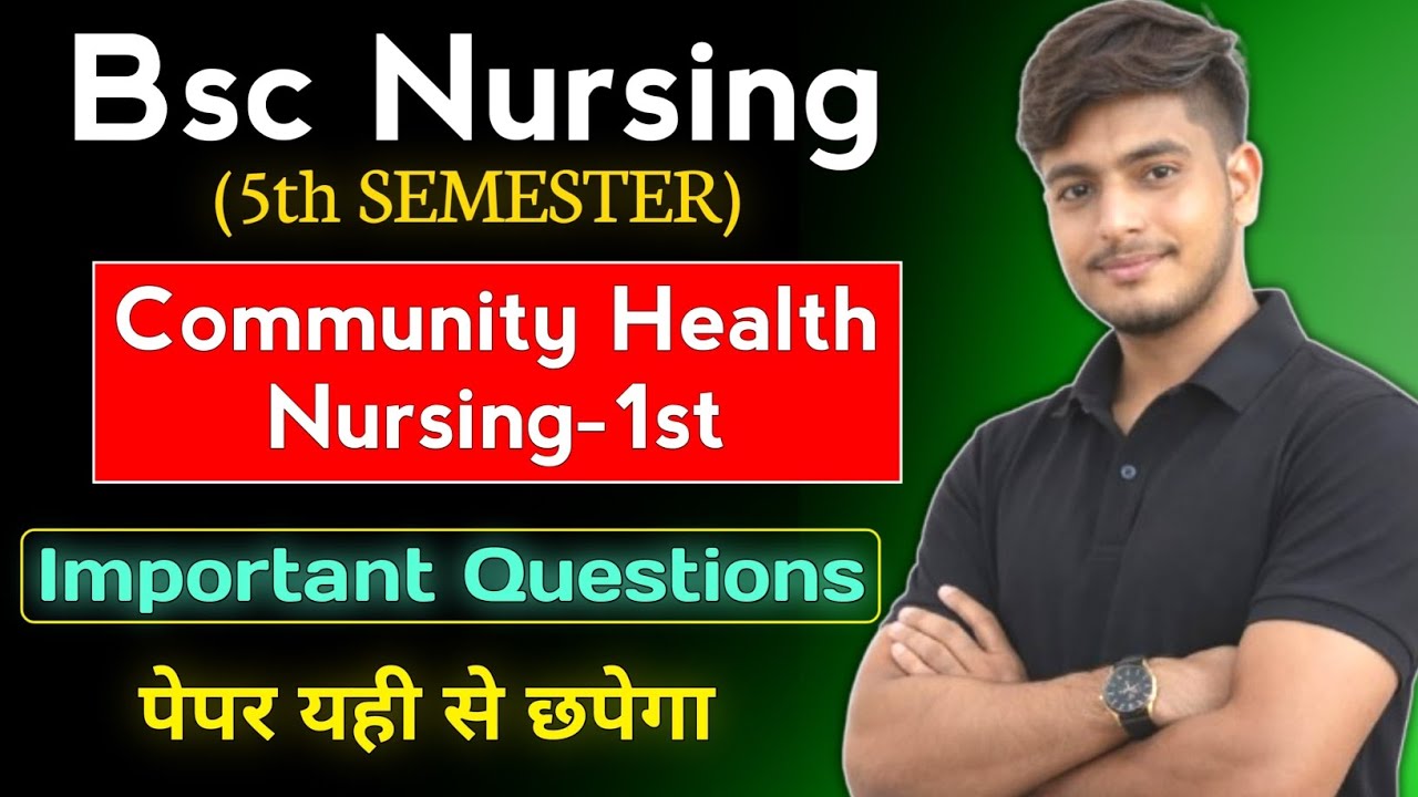 BSC NURSING 5TH SEMESTER COMMUNITY HEALTH NURSING - 1ST IMPORTANT QUESTIONS APRIL 2026 EXAM #ruhs