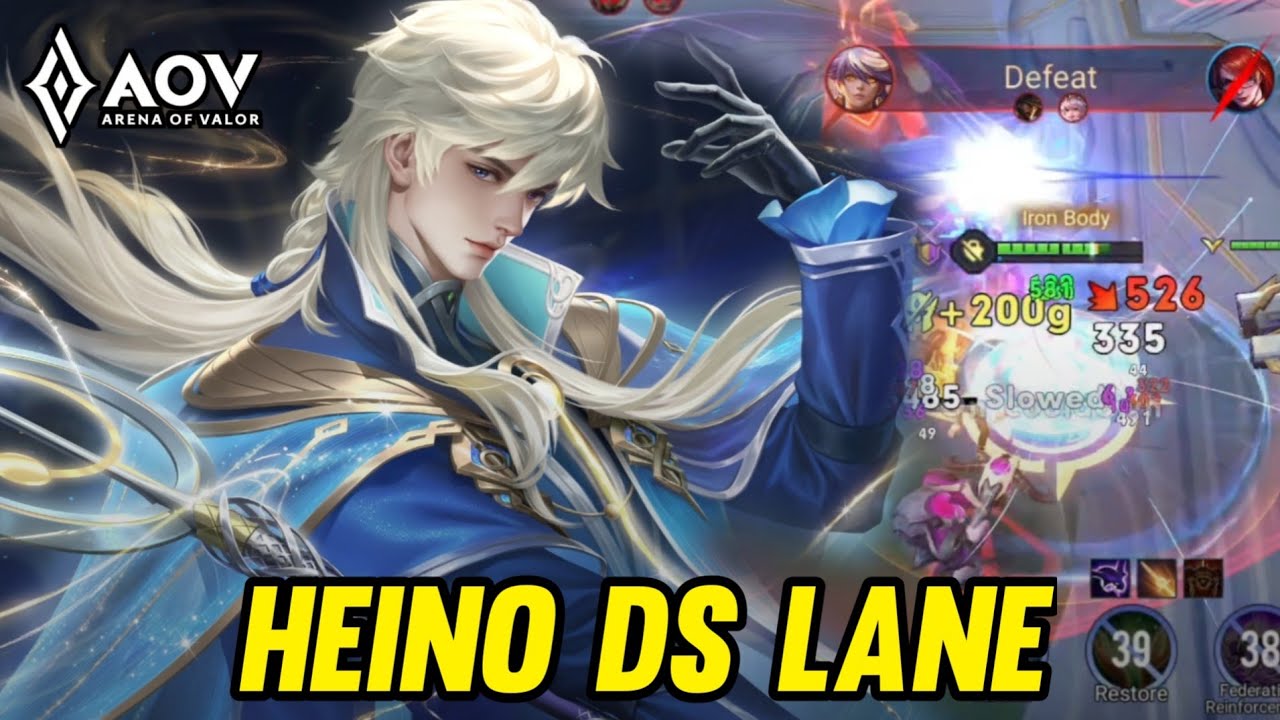AOV : HEINO GAMEPLAY | IN DS LANE - ARENA OF VALOR LIENQUANMOBILE ROV