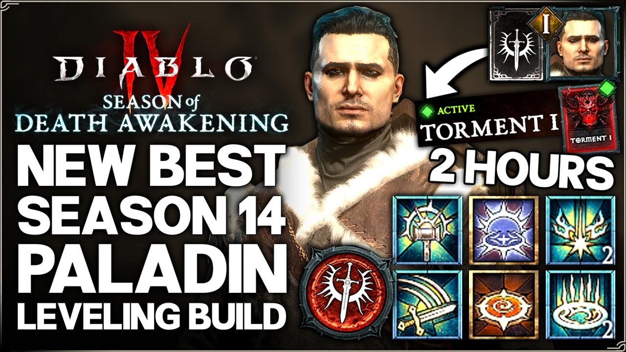 Diablo 4 &mdash; Новый лучший имбовый билд на прокачку паладина &mdash; Сезон 14: БЫСТРАЯ прокачка с 1 по 70 ...