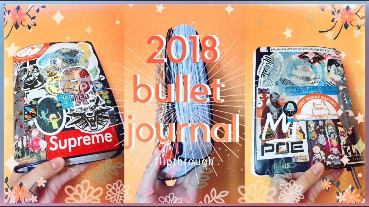 2018 COMPLETED BULLET JOURNAL FLIP THROUGH✎// $5 MICHAELS JOURNAL  ❋