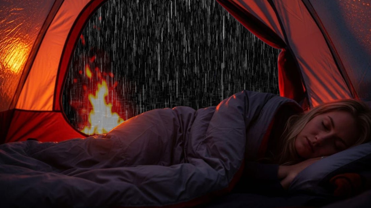 Heavy Rain Outside Tent 🌧️ | Soothing Rain for Calm Night Rest
