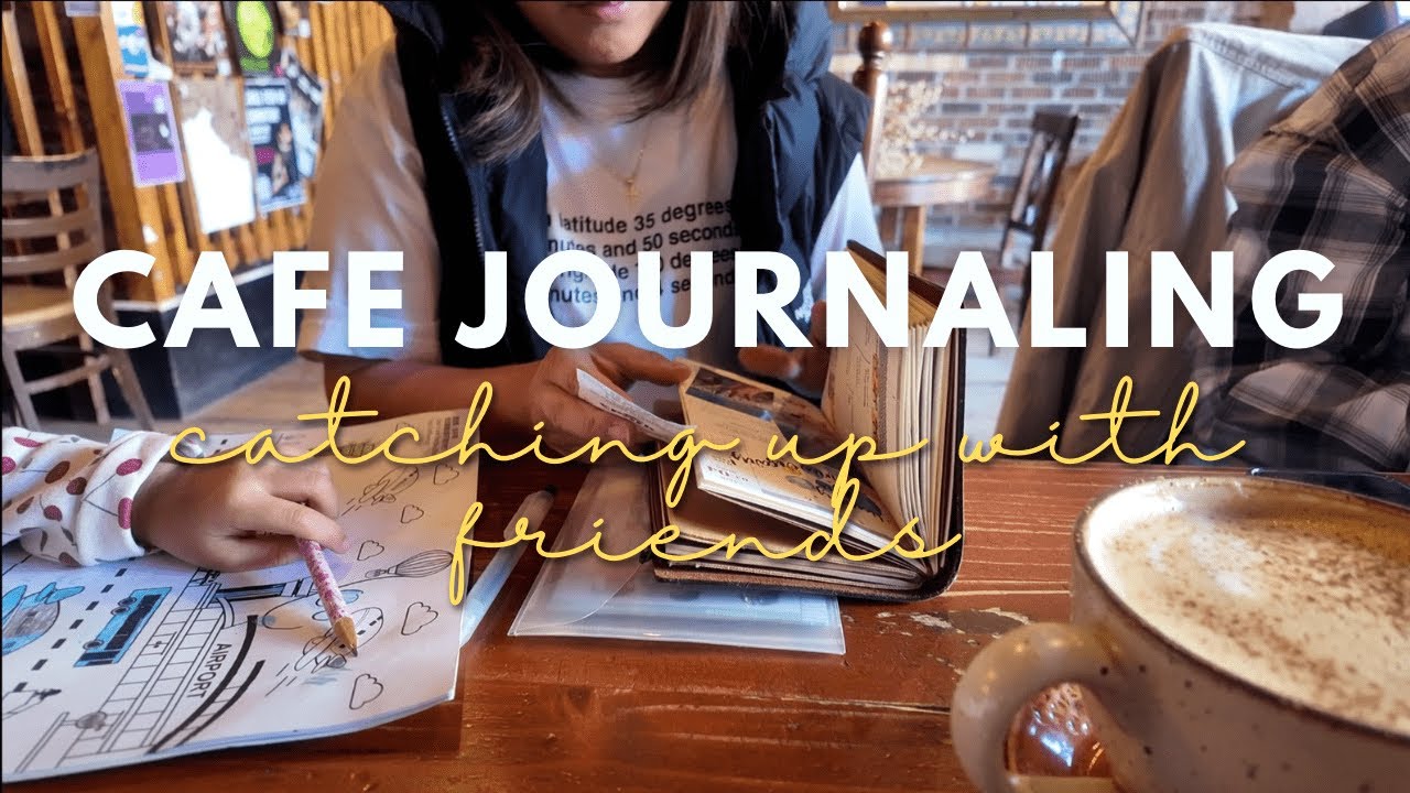 journal with me | cafe journaling sesh with kids and catching up with friends