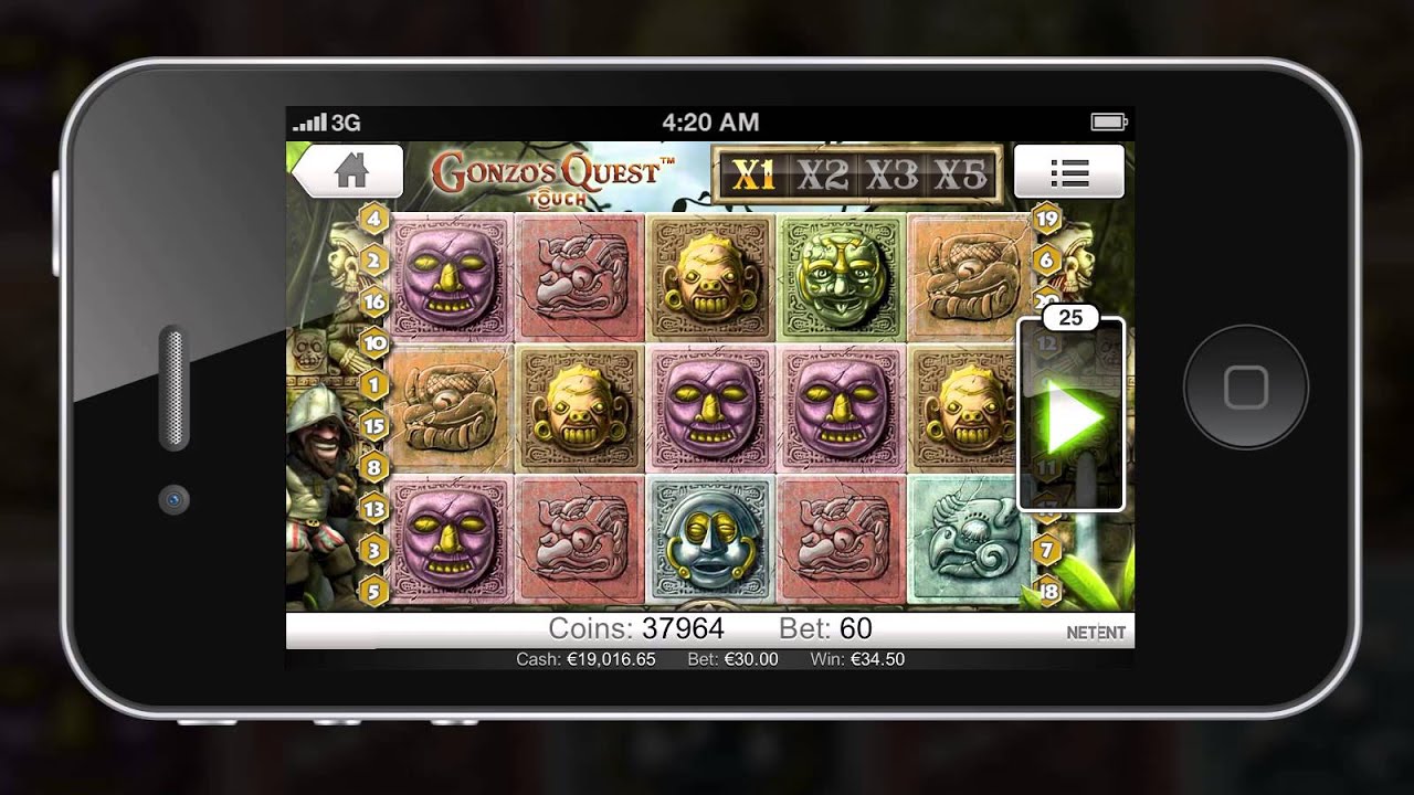 Gonzo's Quest Touch&trade; mobile video slot game