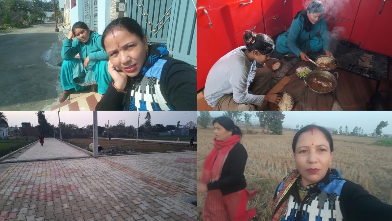 बहु ने खिलाया सास को New डिश 😋शाम को चल दिए प्लाट देखने ये होती है प्लाटिंग 👍♥️