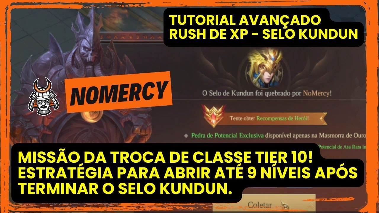 🔥MU DARK EPOCH: RUSH DE XP AVANÇADO NO EVENTO SELO KUNDUN + MUDANÇA DE CLASSE TIER 10