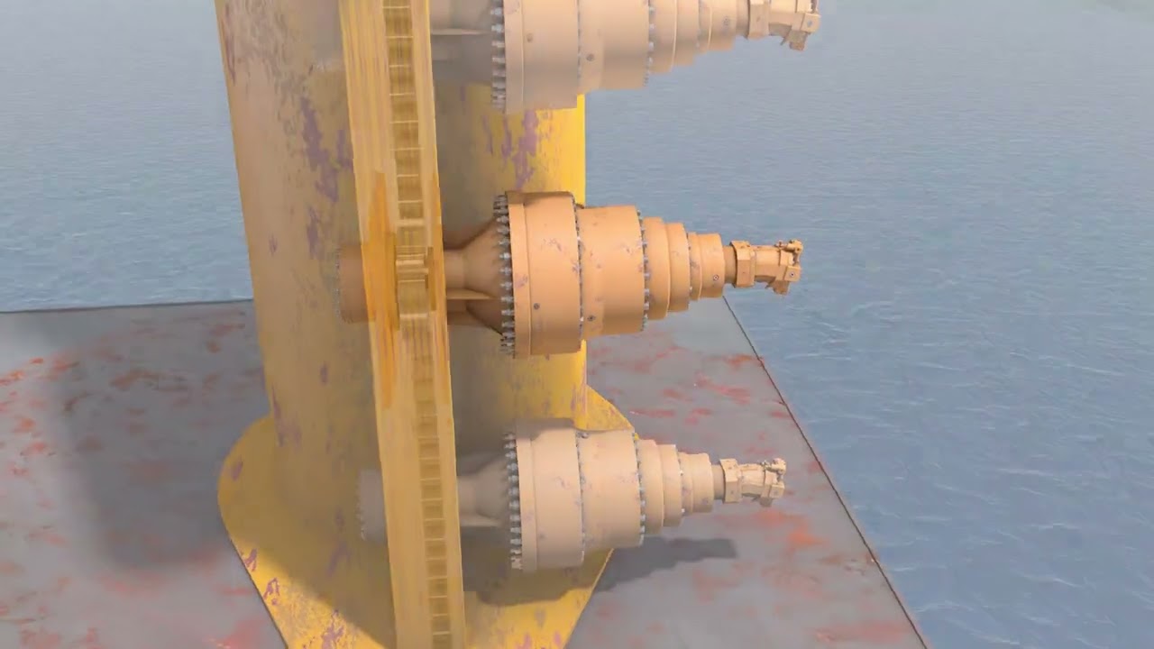 ZOLLERN Jack up Getriebe f&uuml;r Offshoreplattformen // Jack up gearboxes for offshore platforms