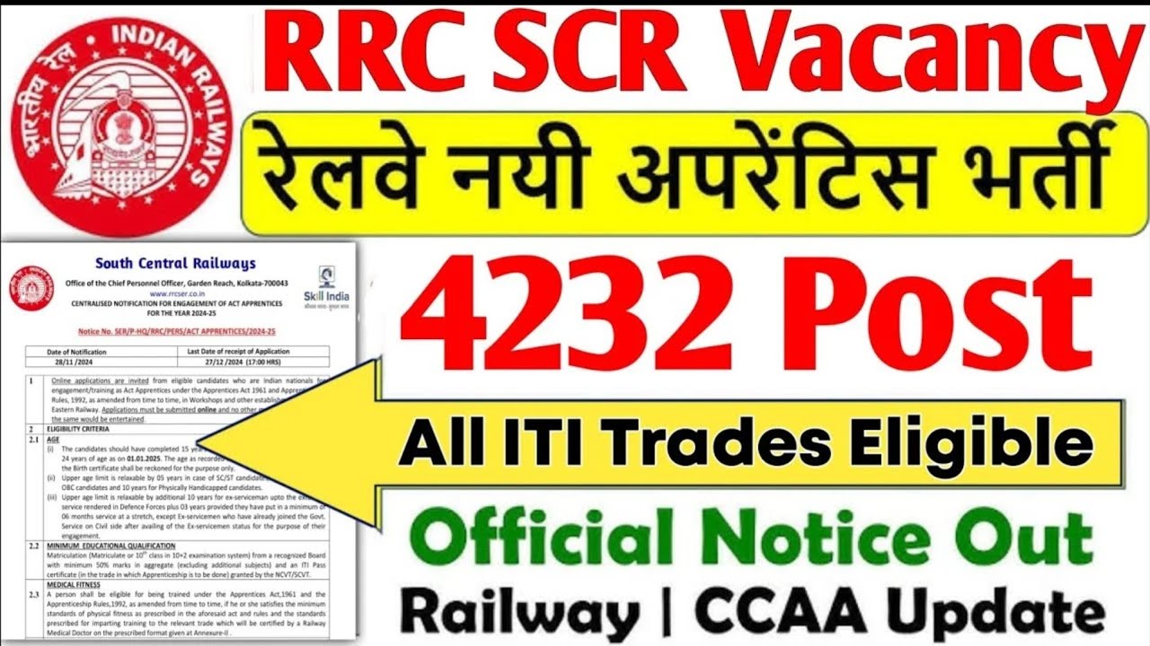 South Central Railway Apprentice Online Form 2025 Kaise Bhare | How to fill RRC SCR Appretice Form