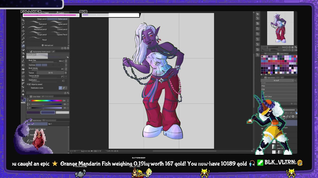 Doing an  art challenge with friends