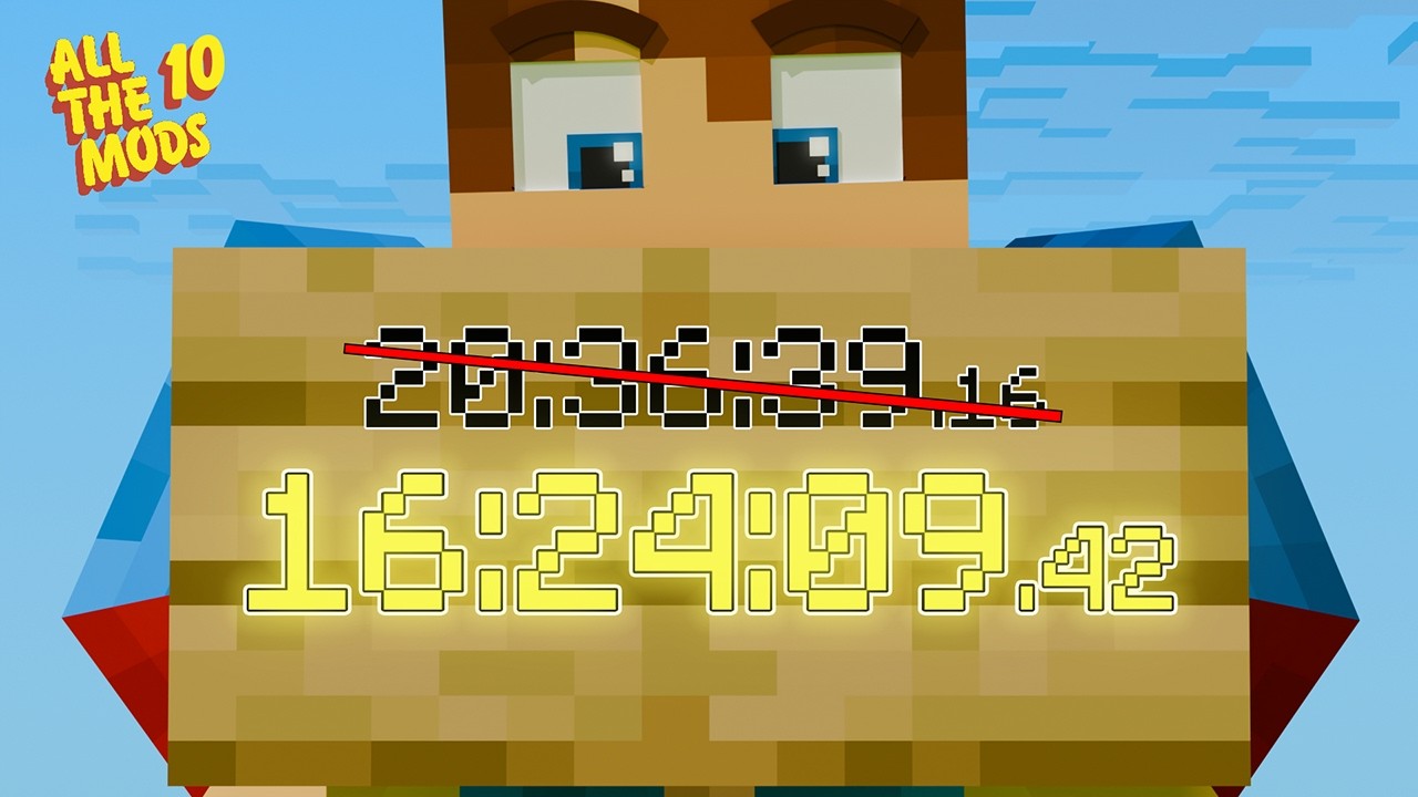 DESTROYING the speedrun record for All the Mods 10