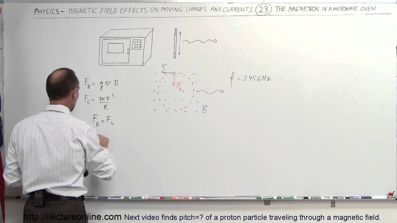 Physics 43  Magnetic Forces on Moving Charges (23 of 26) Magnetron in Microwave Oven