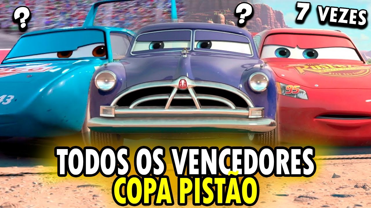 TODOS OS CAMPEÕES DA COPA PISTÃO DO FILME CARROS! (1949-2022)
