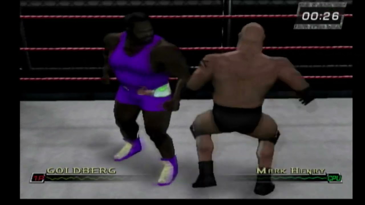 WWE Raw 2 - XBOX Gameplay - Goldberg vs Mark Henry - Hell in a Cell Match